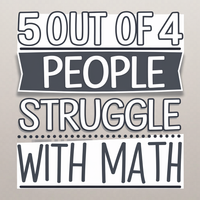 Load image into Gallery viewer, 5 Out of 4 Students Struggle with Math Heavyweight Cotton T-Shirt – Classic Fit
