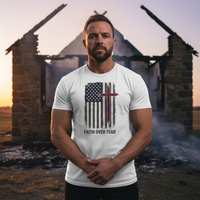 Load image into Gallery viewer, Faith Over Fear Heavyweight Cotton T-Shirt – Classic Fit Casual Wear
